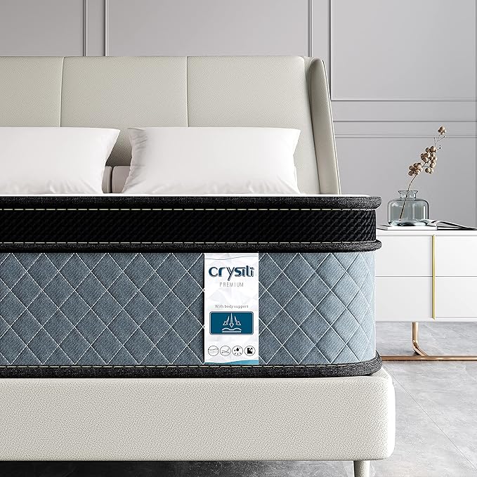 Queen Mattress, 10 Inch Memory Foam Mattress with Innerspring Hybrid Mattress in a Box Pressure Relief & Supportive