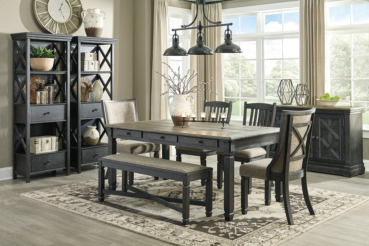Tyler Creek Farmhouse Dining Table with Storage Drawers