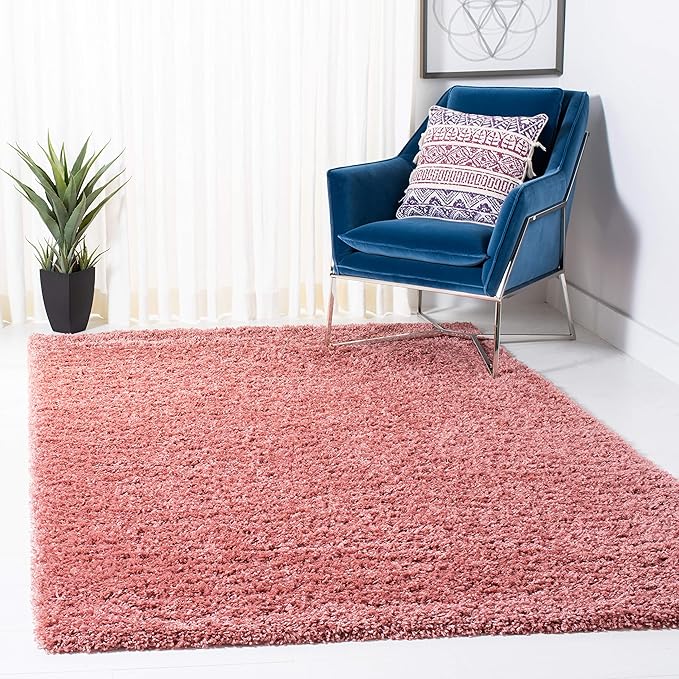 Shag Collection Area Rug - 10' x 14', Taupe, Solid Design, Non-Shedding & Easy Care, 1.8