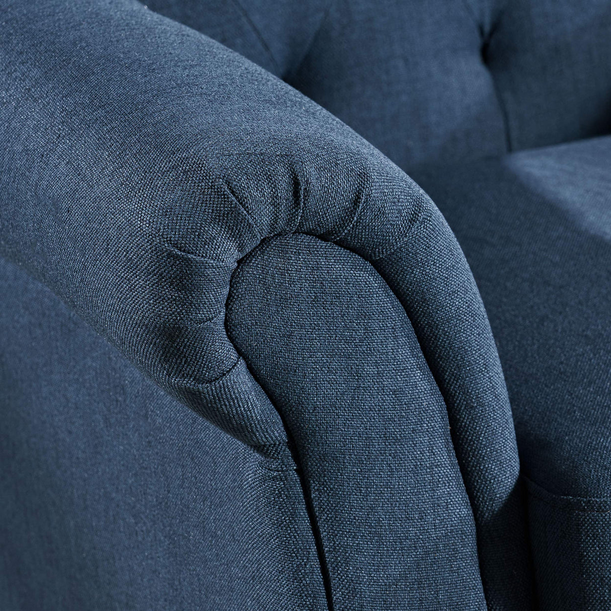 Merritt Fabric Tufted Chair, Dark Blue