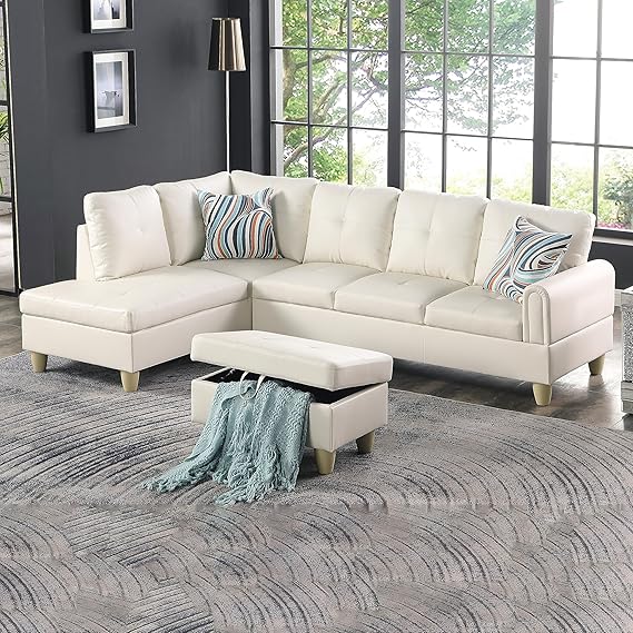 Couches for Living Room L Shaped Couch Upholstered Futon Sofa