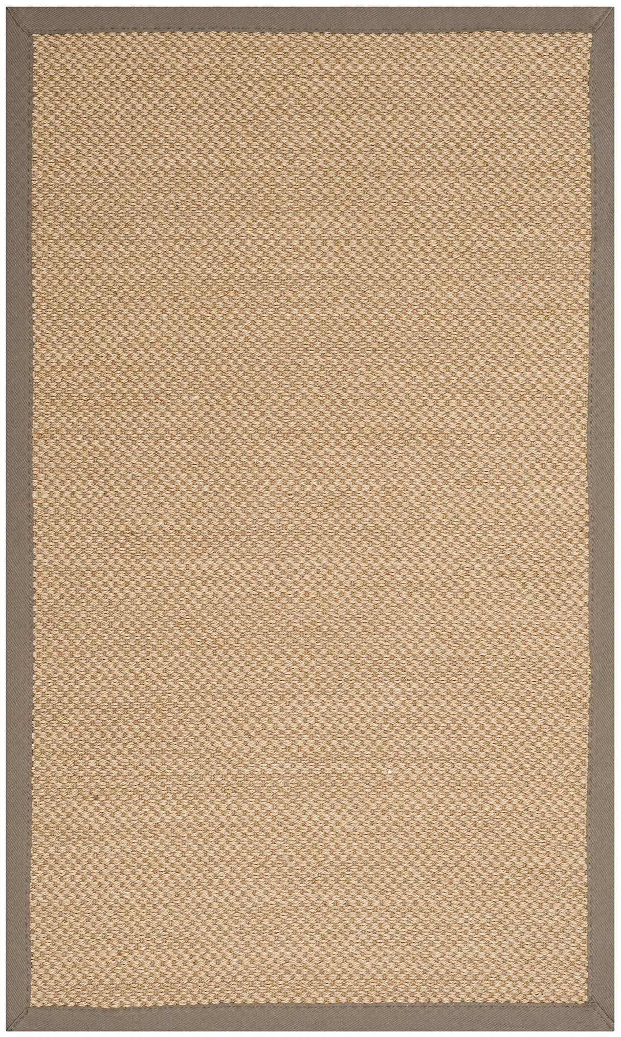 Natural Fiber Collection Accent Rug - 3' x 5', Maize & Grey, Border Sisal Design, Easy Care