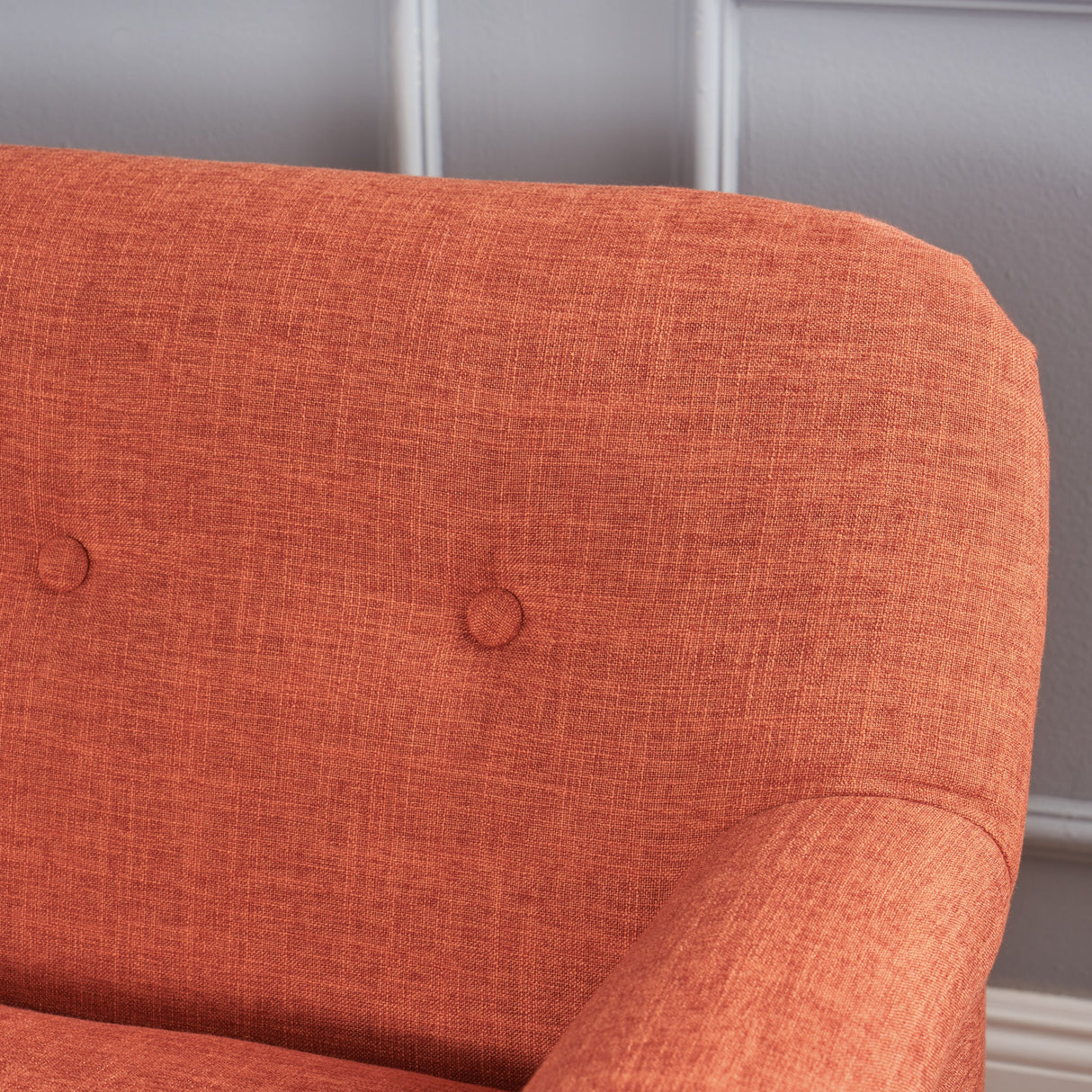 Mariah Mid-Century Modern Loveseat, Muted Orange