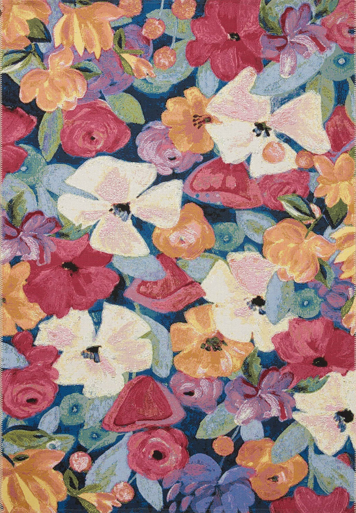 II Botanical Navy/Multi 6'-7" x 9'-4" Area Rug