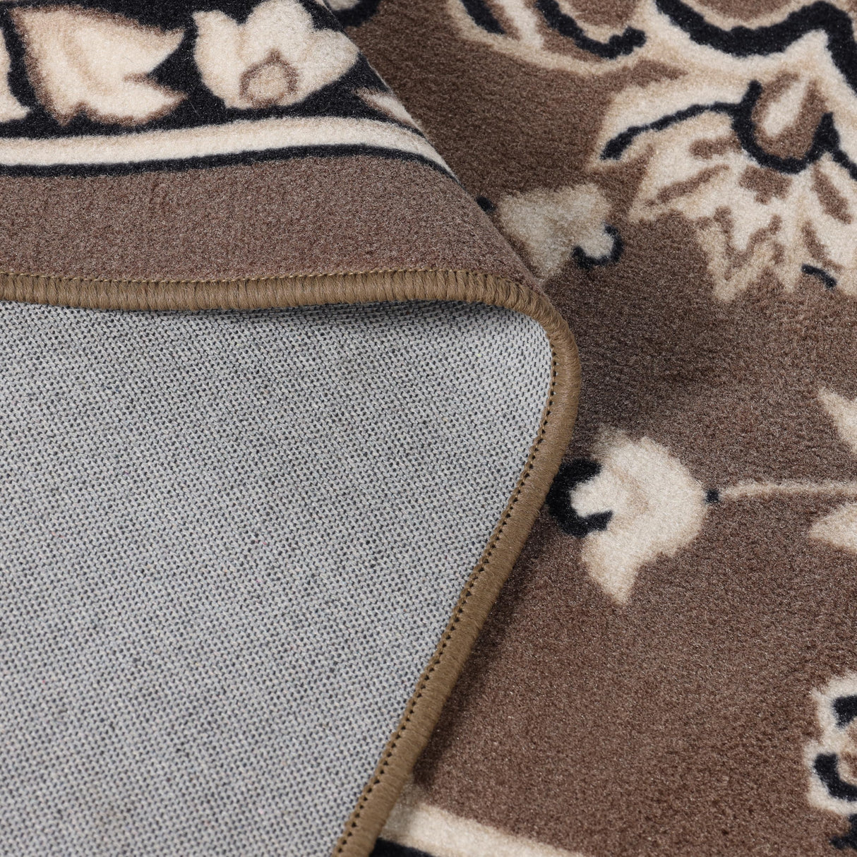 Superior Indoor Area Rug, Plush Carpet Cover, Traditional Oriental Medallion, Perfect for Hallway, Entryway, Living Room, Dining, Bedroom, Office, Kitchen, Glendale Collection, 10' x 14', Brown