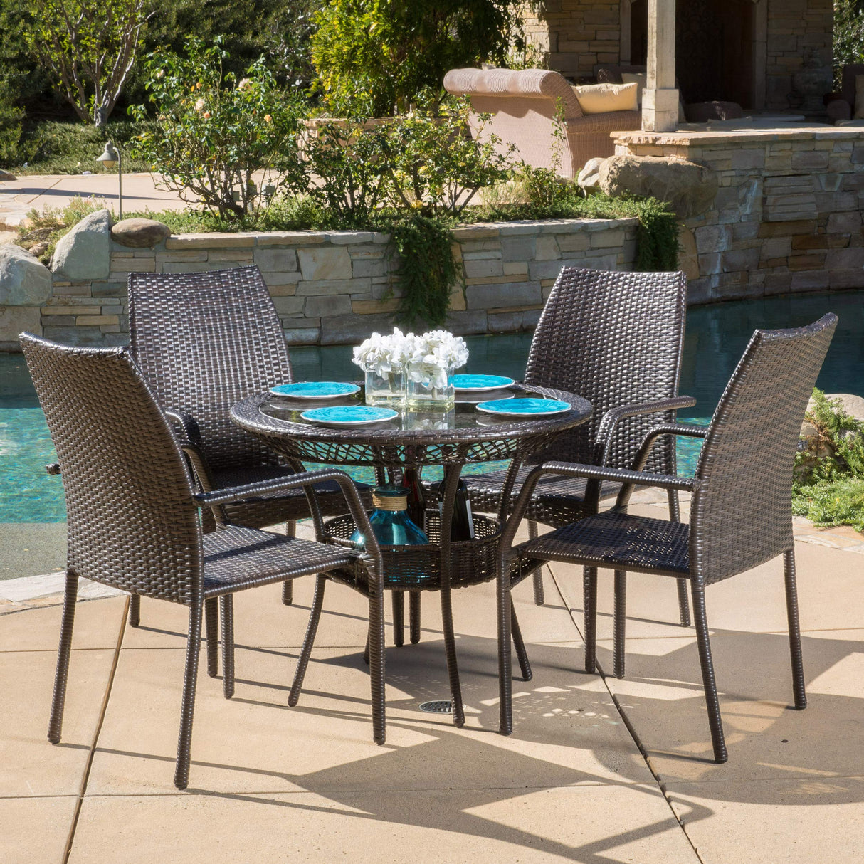 Lisbon Dining Set, Multibrown