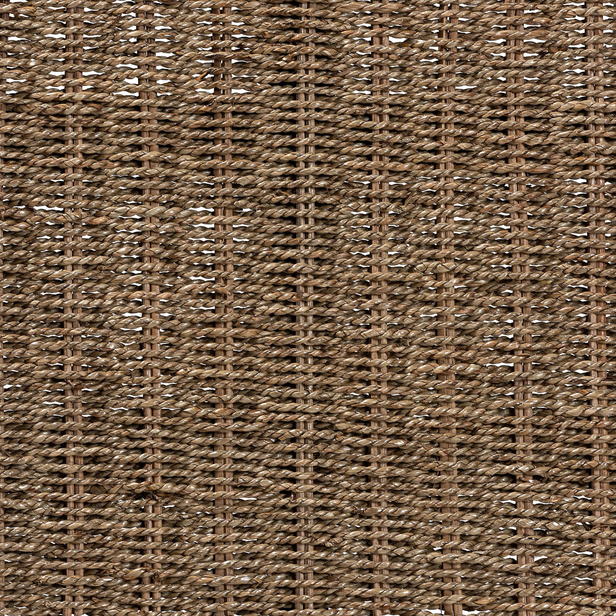 Hermes Woven Seagrass Accent Bench, One Size, Walnut Brown