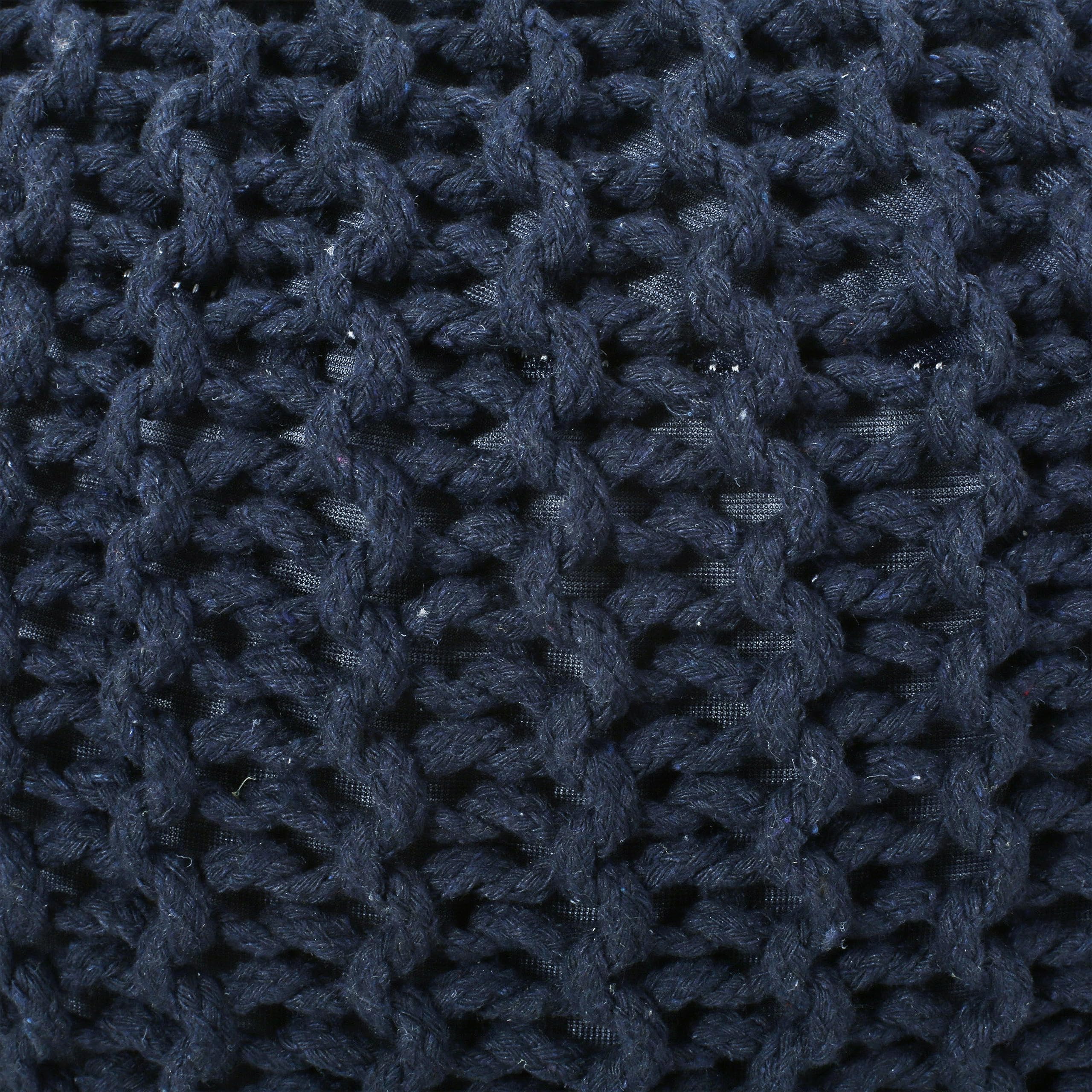 Nahunta Pouf, Navy Blue