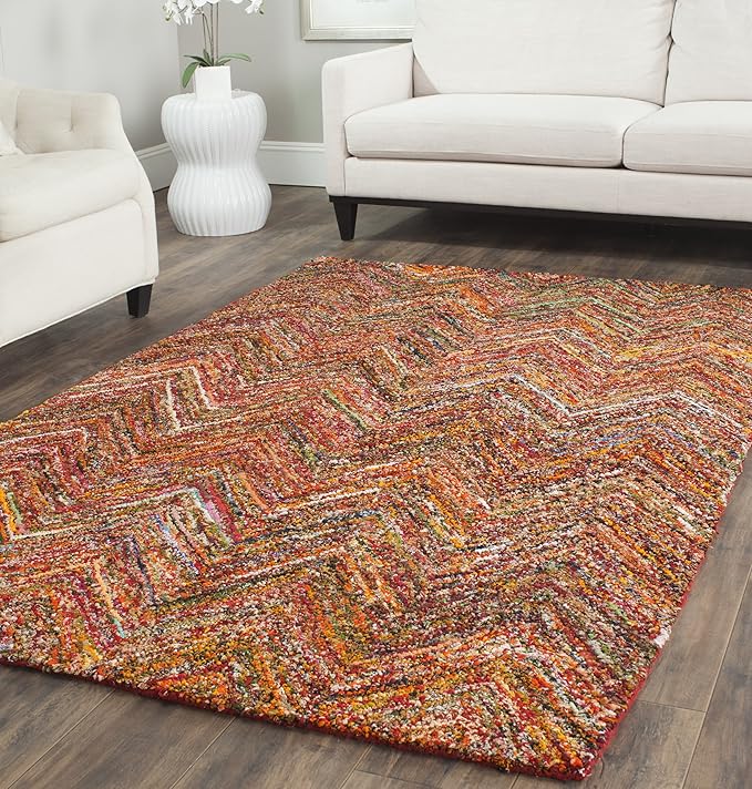 Nantucket Collection X-Large Area Rug - 11' x 15', Blue & Multi, Handmade Modern