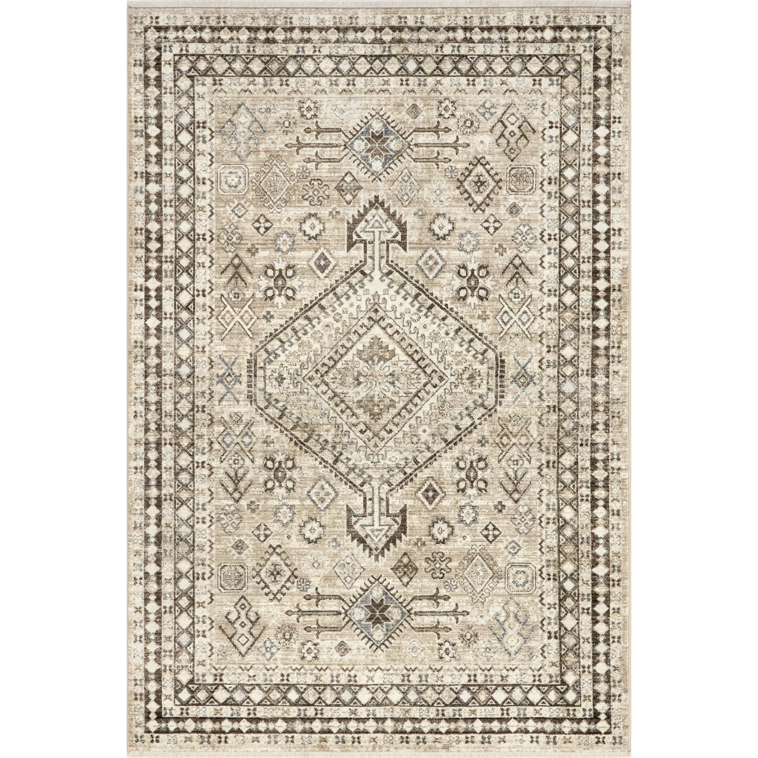 Fringed Performance Indoor Area Rug, Power Loomed, Easy Clea