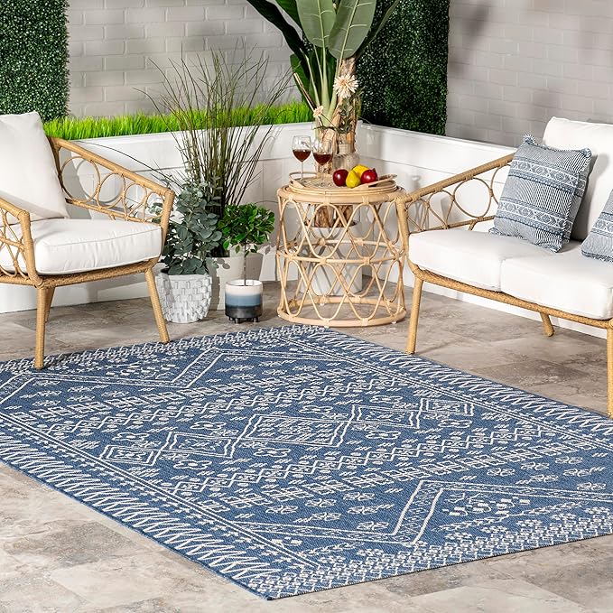 9' x 11' Outdoor Performance Area Rug, OEKO-TEX Certified, Weather Resistant