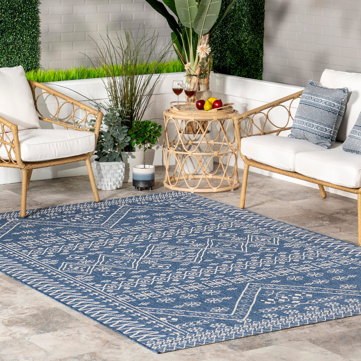 9' x 11' Outdoor Performance Area Rug, OEKO-TEX Certified, Weather Resistant