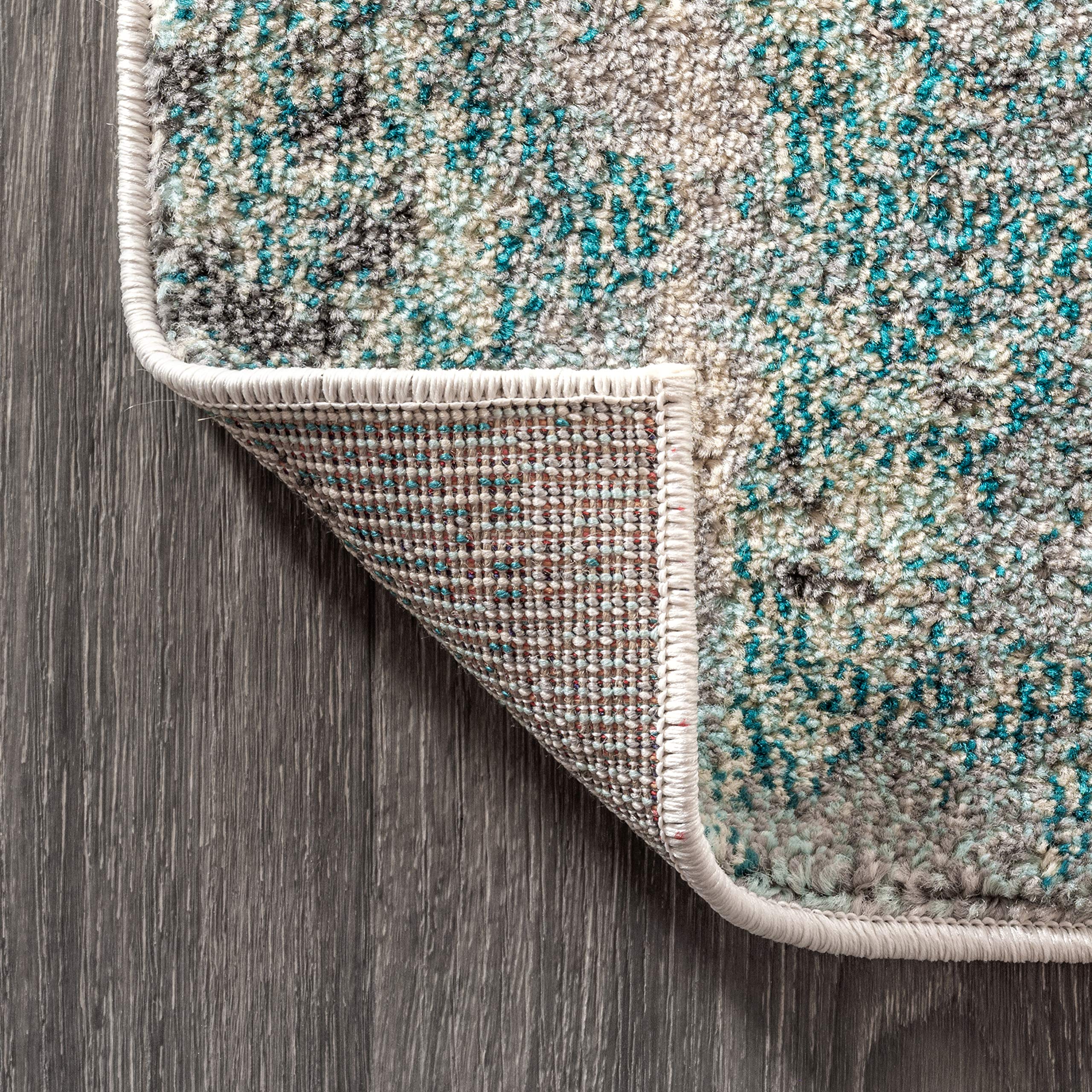 JONATHAN Y CTP104A-3 Contemporary POP Modern Abstract Vintage Indoor Area -rug, Transitional, Bohemian Easy -cleaning,Bedroom,Kitchen,Living Room,Non Shedding, Cream/Blue, 3 X 5