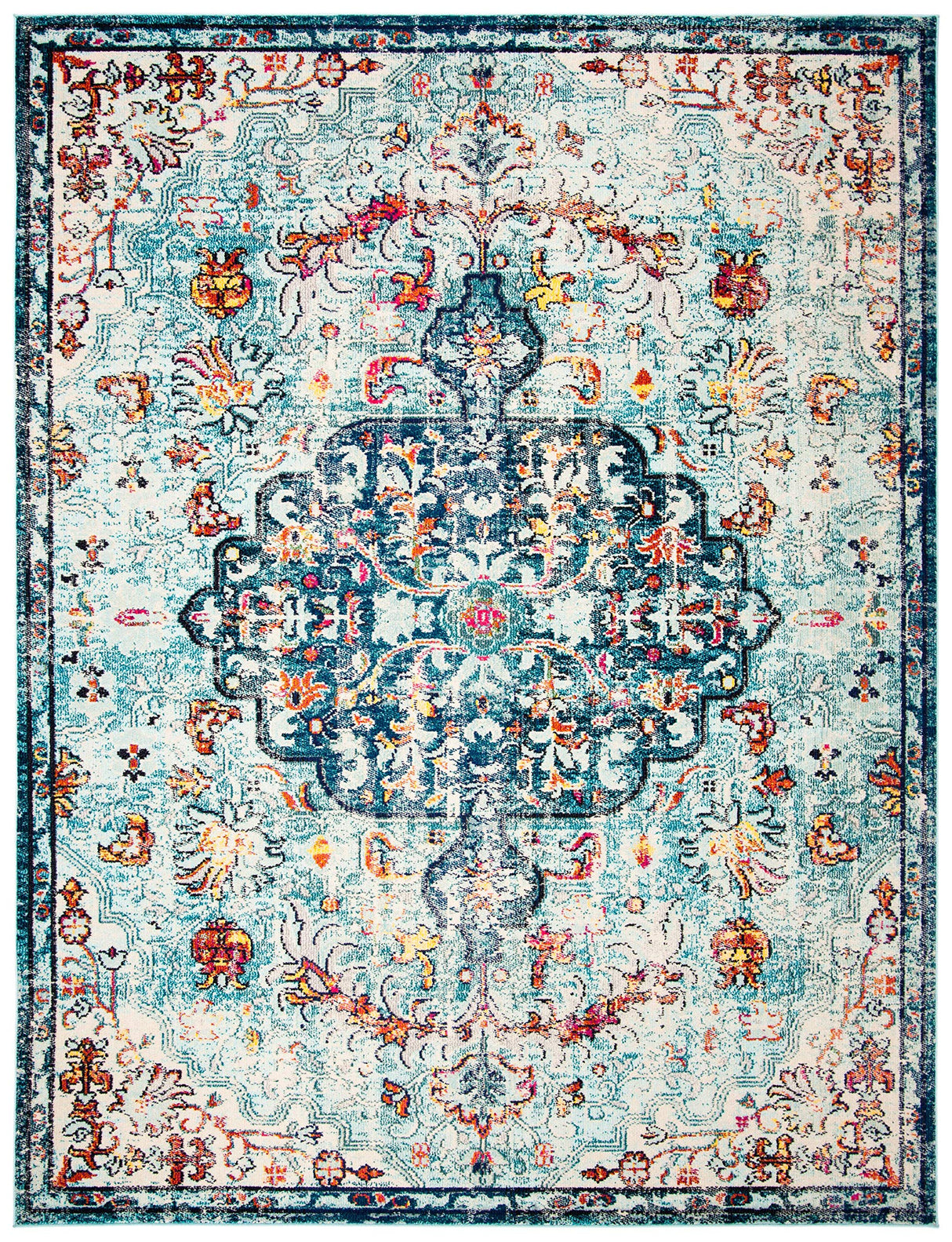 Madison Collection Area Rug - 8' x 10', Navy & Light Blue