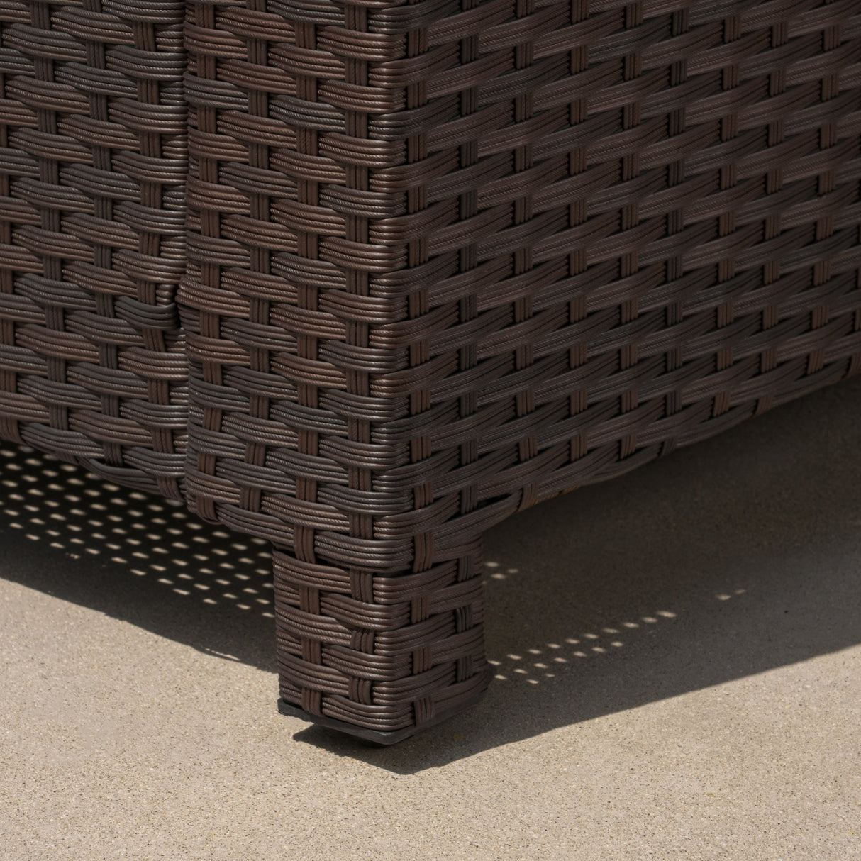 Christopher Knight Home Puerta Outdoor Wicker Loveseat with Cushions, Dark Brown / Beige Cushions