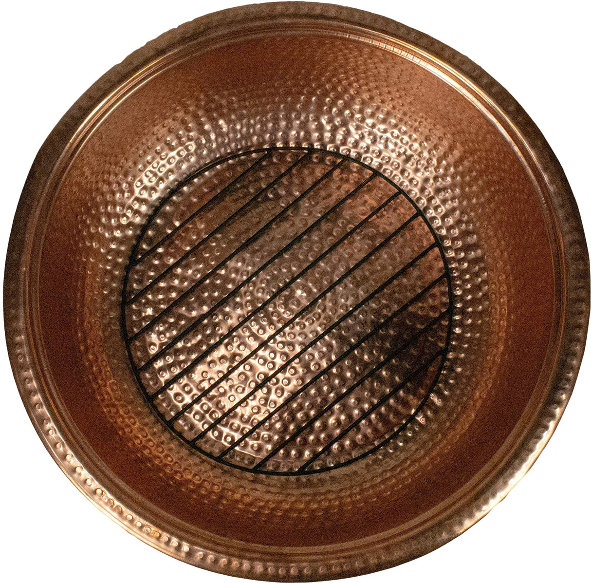 26" Genuine Copper Fire Pit with Screen, Cover and Safety Poker