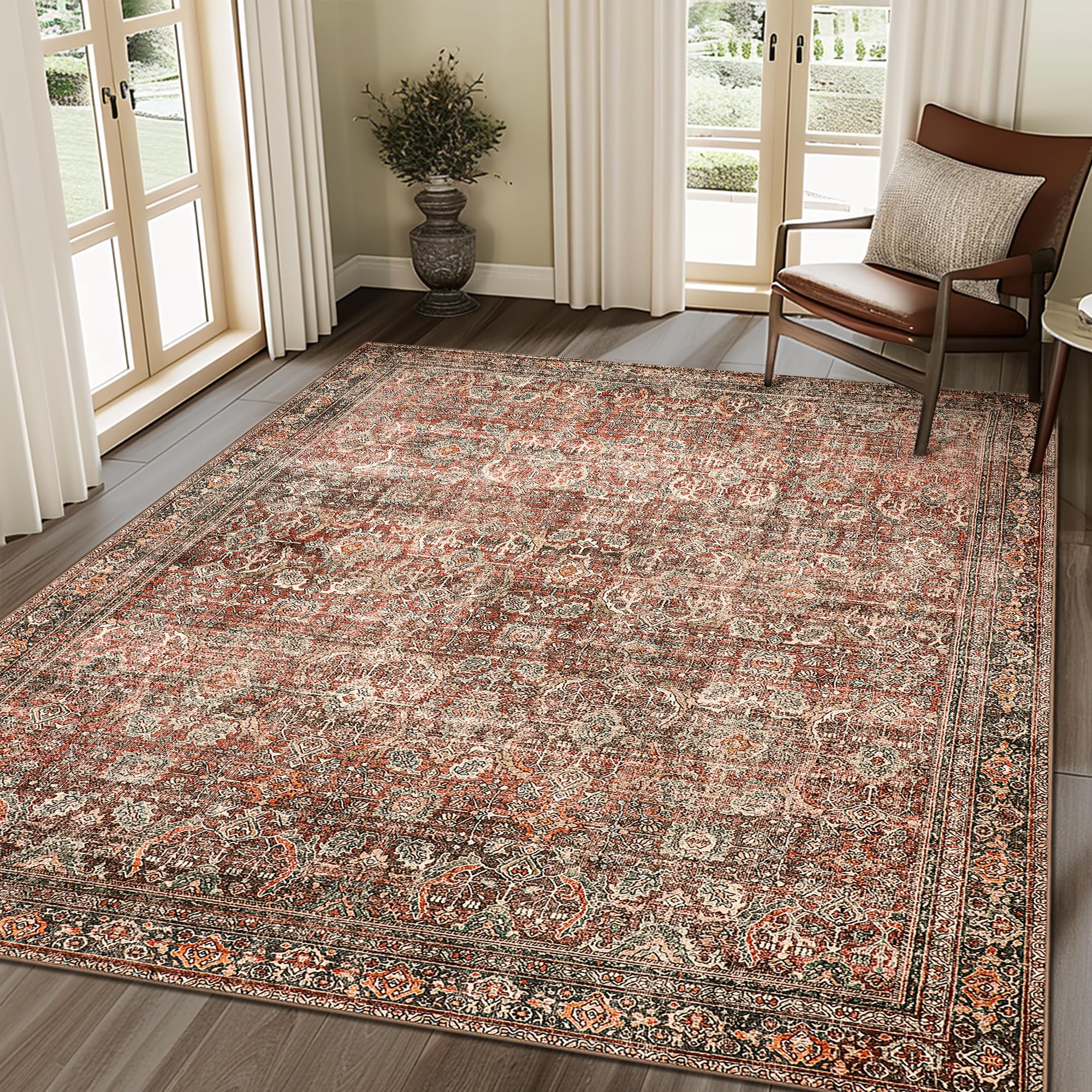 8X10 Area Rugs Machine Washable Runner Rugs for Living Room Bedroom