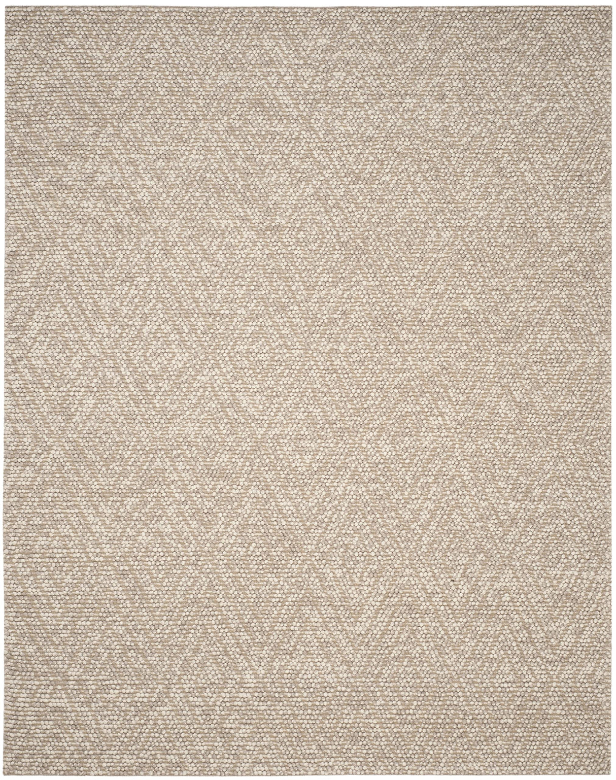Natura Handmade Wool Area Rug 10' x 14' - Beige Flatweave for Living Room & Bedroom