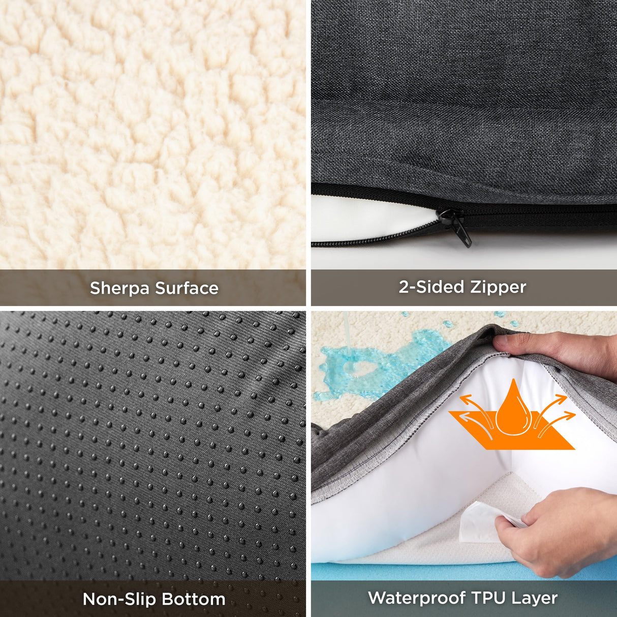 Memory Foam Dog Bed for Medium Dogs - Orthopedic Egg&Memory Foam Dog