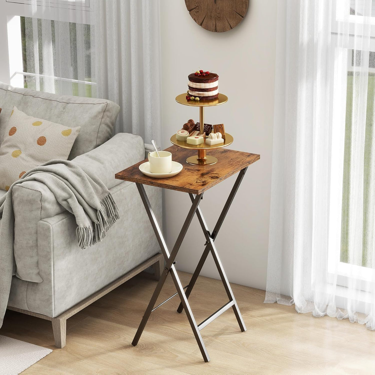 Acovy TV Trays Set of 2 - Side View