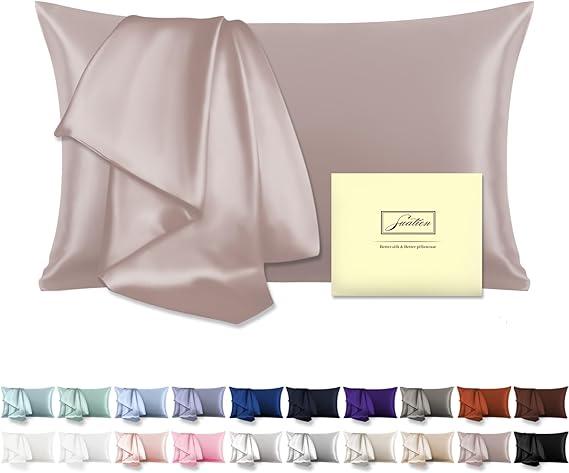 Mulberry Silk Pillowcase for Hair and Skin Standard Size 20"X 26" with Hidden Zipper