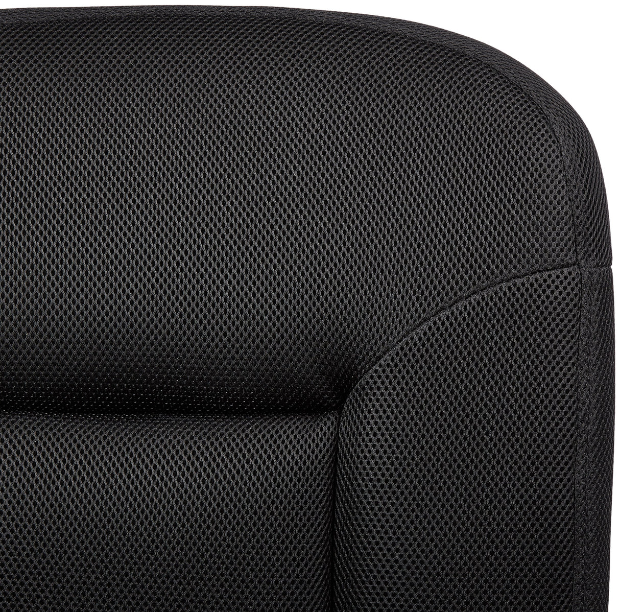 Low-Back Adjustable Office Chair - Black Fabric Upholstery