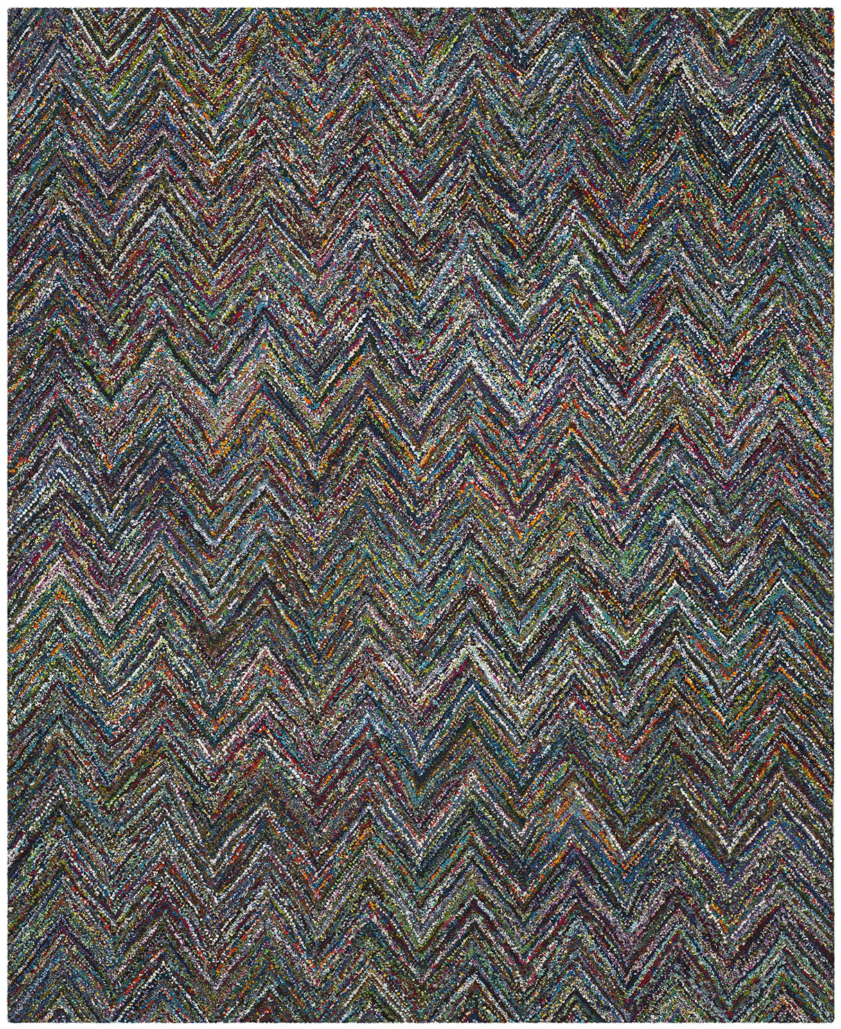 Nantucket Collection X-Large Area Rug - 11' x 15', Blue & Multi, Handmade Modern