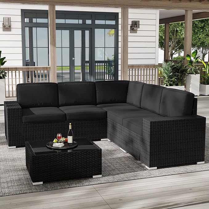 Outdoor Patio Furniture Set Sectional Conversation Sofa Set