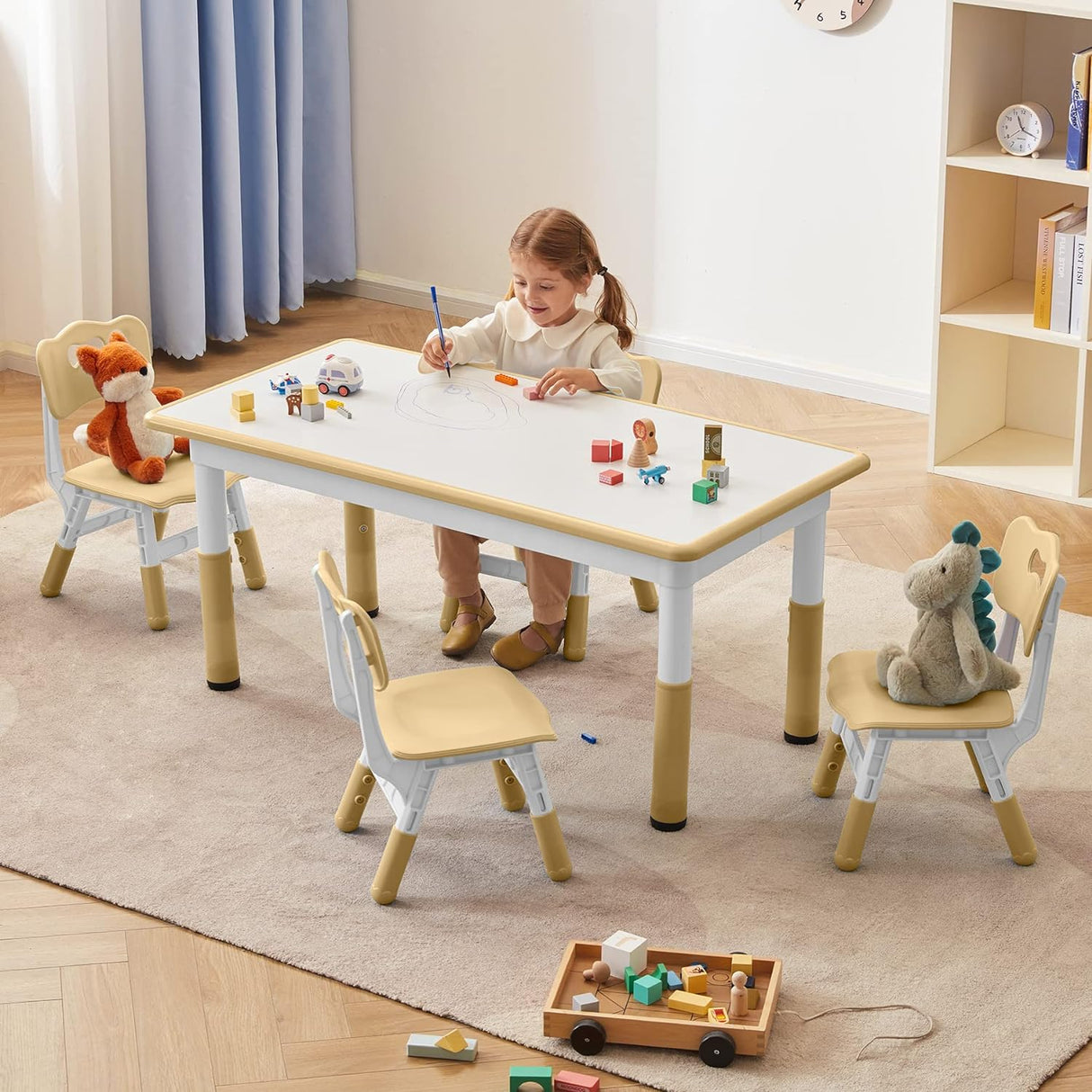 Toddler Table and Chairs Set for 4