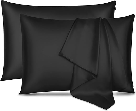 Silk Pillowcase for Hair and Skin Health, 600 Thread Count Breathable Pillow