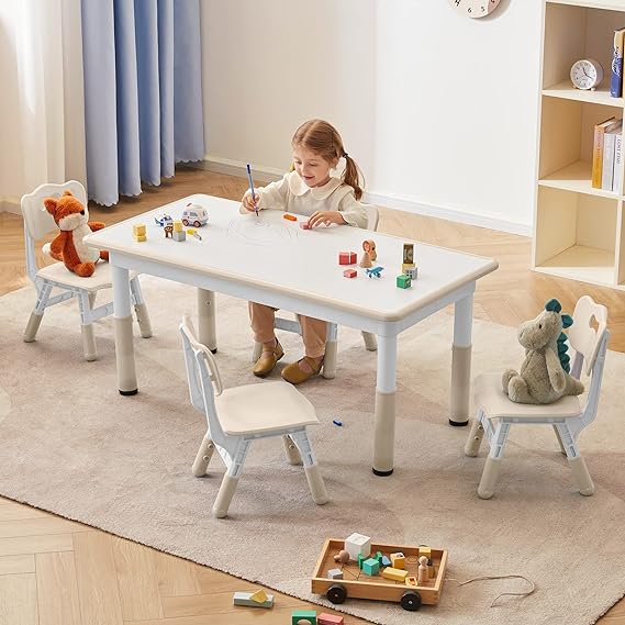 Toddler Table and Chairs Set for 4