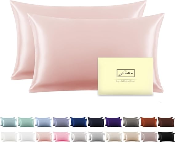 Mulberry Silk Pillowcase for Hair and Skin Standard Size 20"X 26" with Hidden Zipper