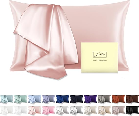 Mulberry Silk Pillowcase for Hair and Skin Standard Size 20"X 26" with Hidden Zipper