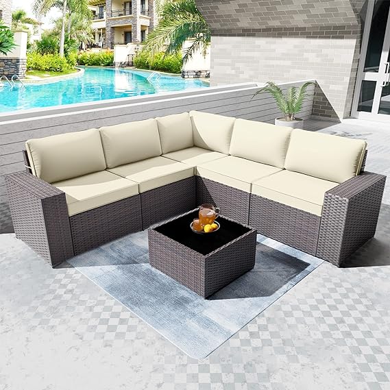 Waterproof Outdoor Patio Set, Modern All-Weather Patio Furniture Sets