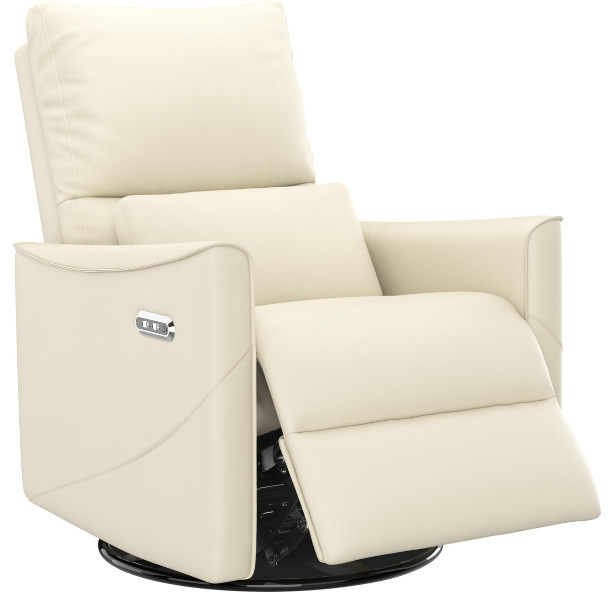 Cream power glider recliner chair front view