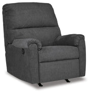Cushioned Arm Rocker Recliner with Solid Back