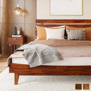 Caden 15 Inch Bed Frame with Adjustable Headboard - Mid Century