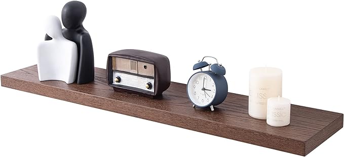 Accent Floating Shelves | Reclaimed Wide Plank Barn Wood with Floating Brackets