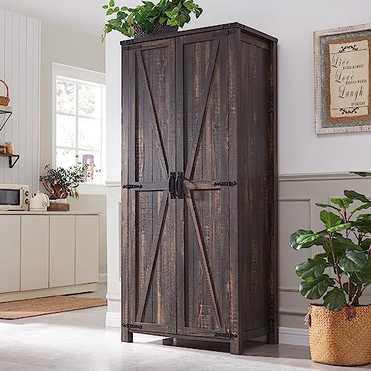 Farmhouse Armoire w/Adjustable Shelves
