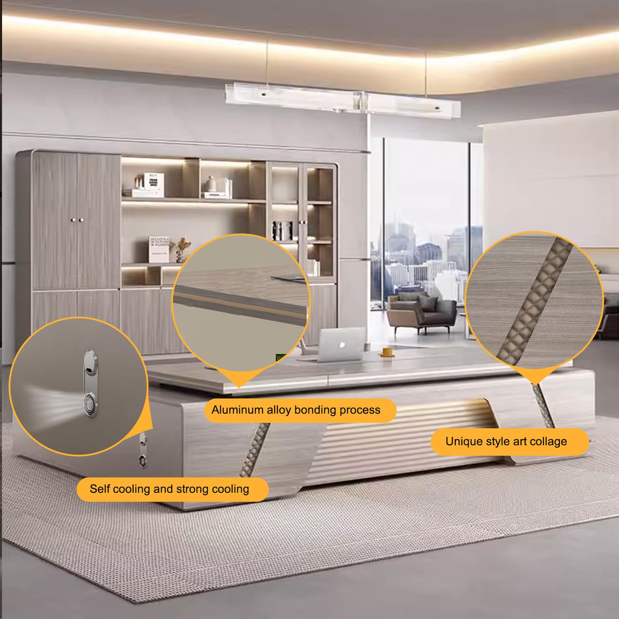 Durable Wood Office Desk for Professional Use