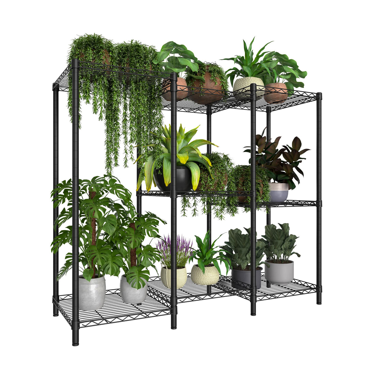 FlexGrow 8 adjustable metal plant stand for indoor and outdoor use