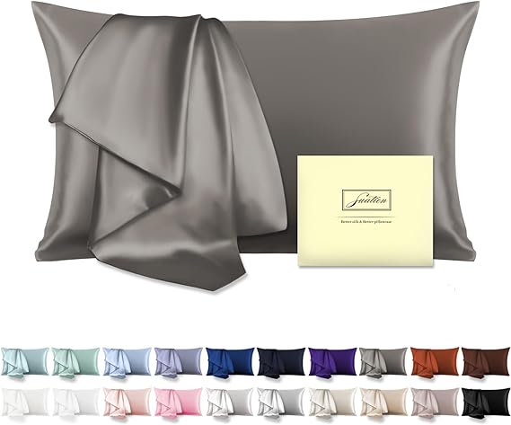 Mulberry Silk Pillowcase for Hair and Skin Standard Size 20"X 26" with Hidden Zipper