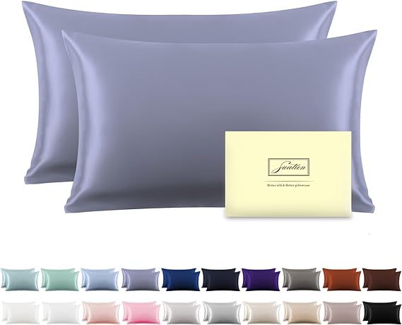 Mulberry Silk Pillowcase for Hair and Skin Standard Size 20"X 26" with Hidden Zipper
