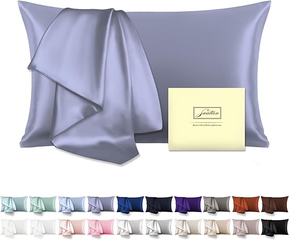 Mulberry Silk Pillowcase for Hair and Skin Standard Size 20"X 26" with Hidden Zipper