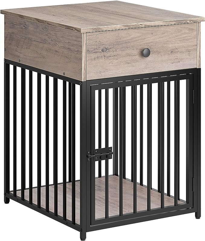 Dog Crate Furniture, Wooden Dog House, Decorative Dog Kennel with Drawer