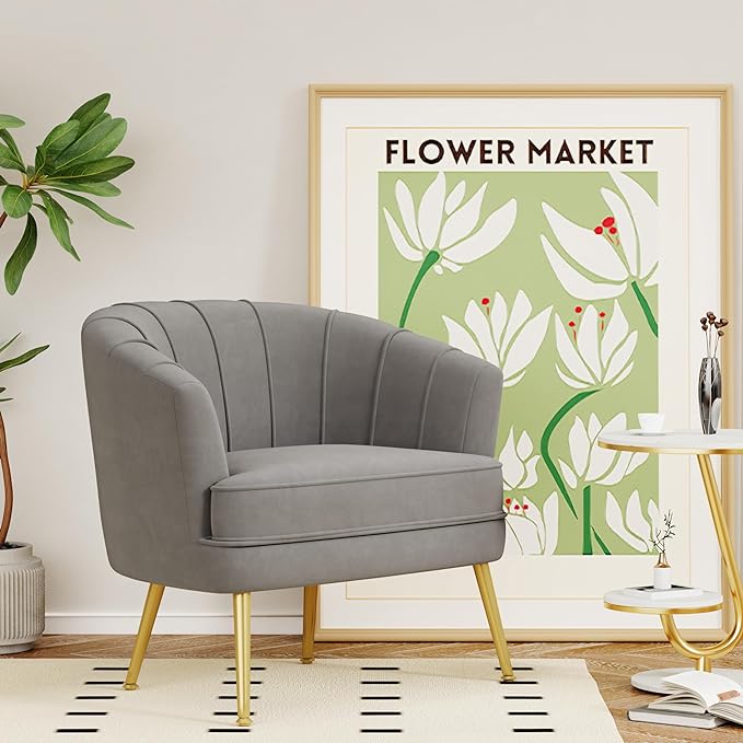 Bedroom Office Velvet Accent Chairs for Living Room