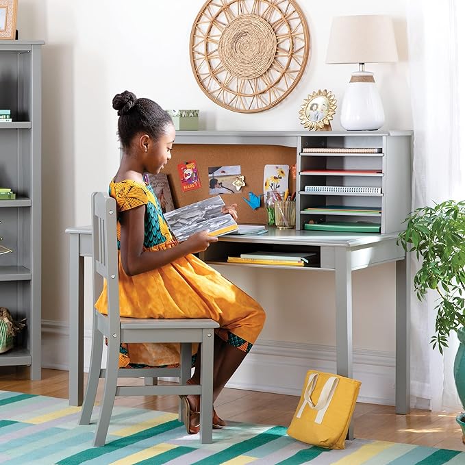 Children’s Media Desk and Chair Set Navy: Student's Study