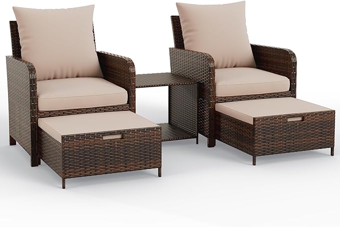 Balcony Furniture Patio Set Patio Bistro Set 5 Piece Wicker Patio Furniture