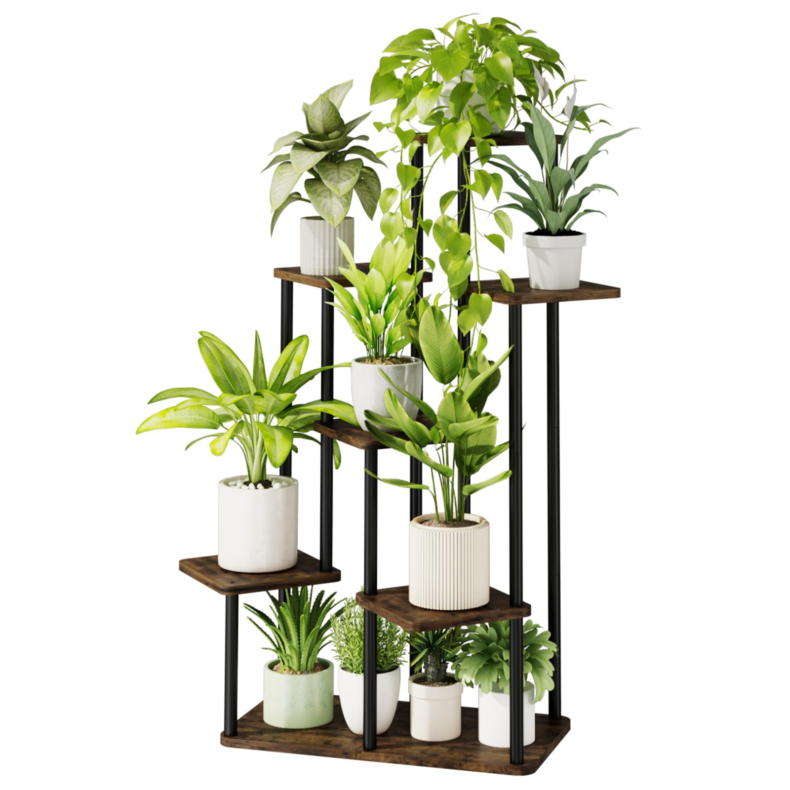 Large Multi-Tier Indoor & Outdoor Plant Shelf Holds 10 Pots
