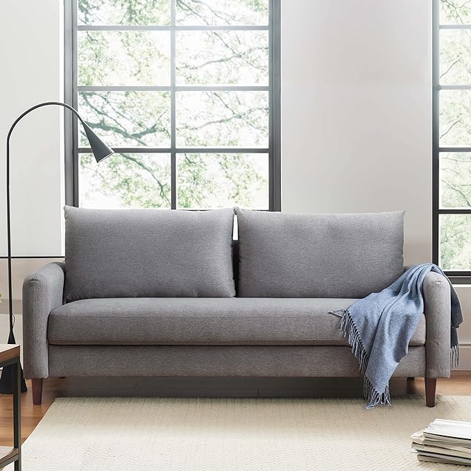 Fabric Loveseat Sofa Couch with Armrest Pockets